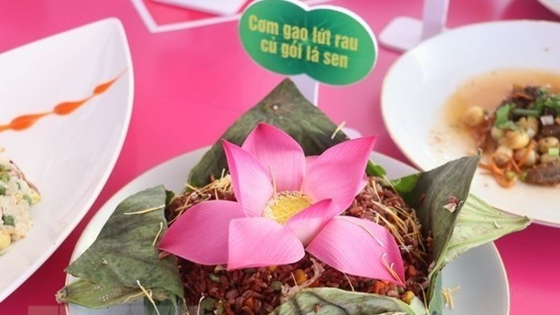 A lotus-based dish (Photo: VNA)