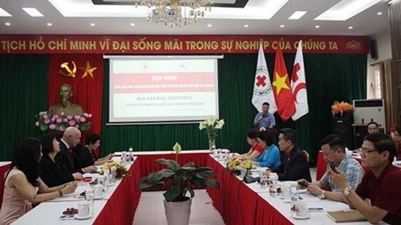 At the talks between the two red cross societies (Photo: redcross.org.vn)