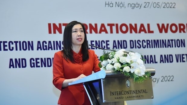Foreign Ministry Spokeswoman Le Thi Thu Hang speaks at the workshop in Hanoi on May 27. (Photo: VNA)
