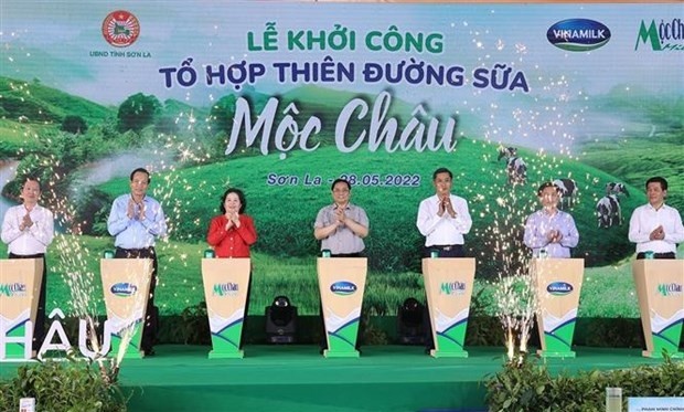 Prime Minister Pham Minh Chinh atttends the ground-breaking ceremony. (Photo: VNA)