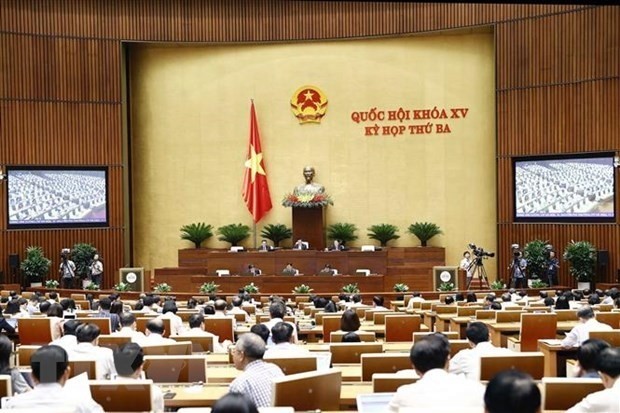 A working session of the third sitting of the 15th National Assembly (Photo: VNA)