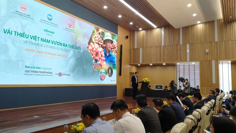 The forum on promoting Vietnamese lychees in the global market.