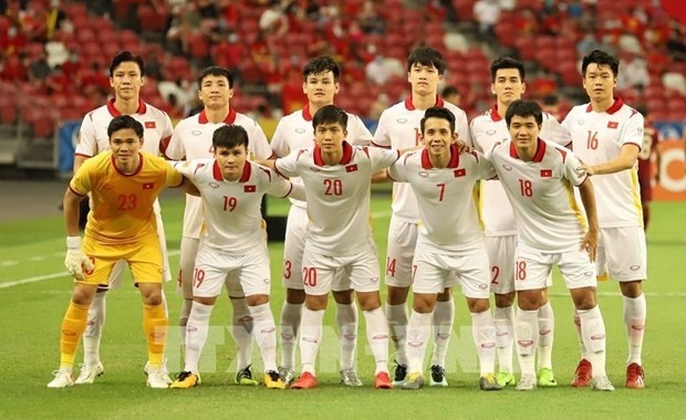 Vietnamese national football team are in the 97th spot in the FIFA ranking. (Photo: VNA)