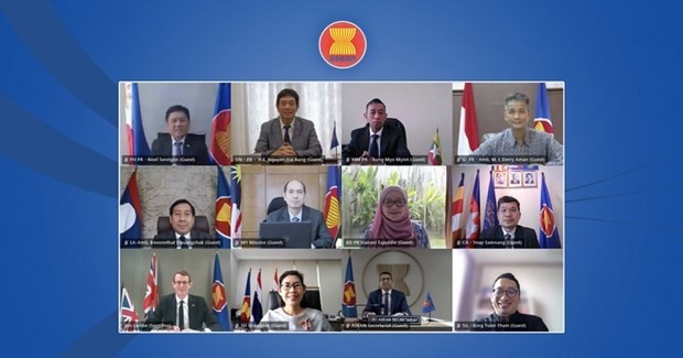 Participants in the inaugural ASEAN-UK Joint Cooperation Committee (AUKJCC) Meeting on June 24 (Source: asean.org)