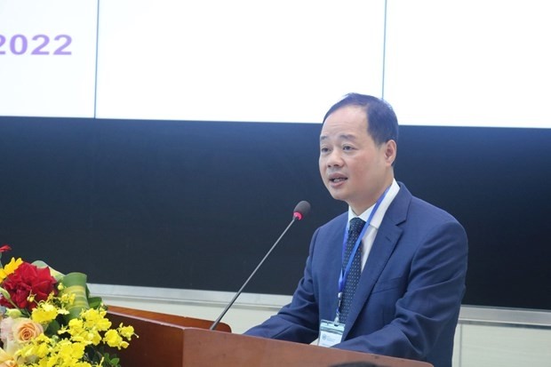 General Director of the Vietnam Meteorological and Hydrological Administration Tran Hong Thai speaks at the conference (Photo:https://baotainguyenmoitruong.vn/ 