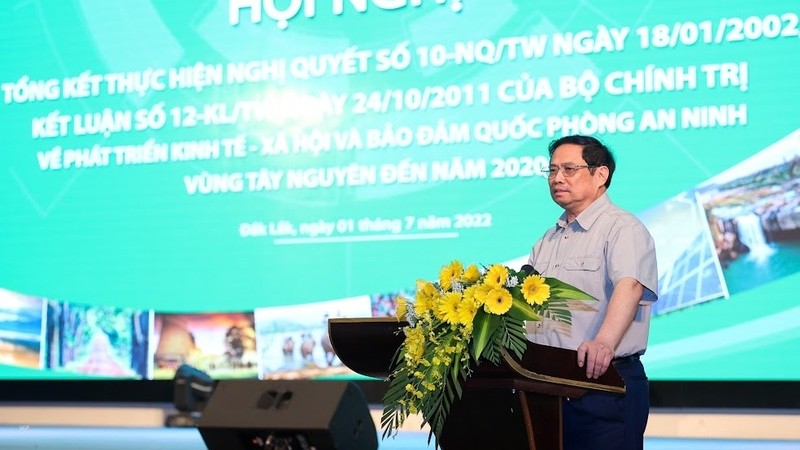Prime Minister Pham Minh Chinh speaking at the conference (Photo: VGP)