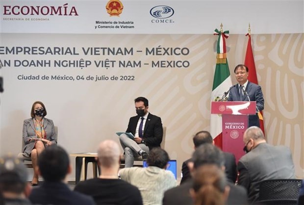 Deputy Minister of Industry and Trade Do Thang Hai speaks at the forum (Photo: VNA)