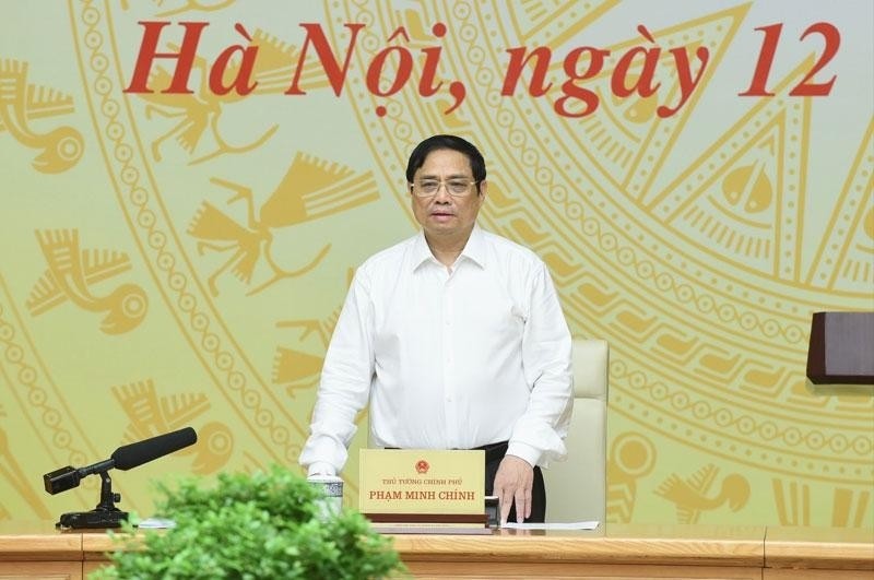 PM Pham Minh Chinh addresses the working session. (Photo: NDO/Tran Hai)