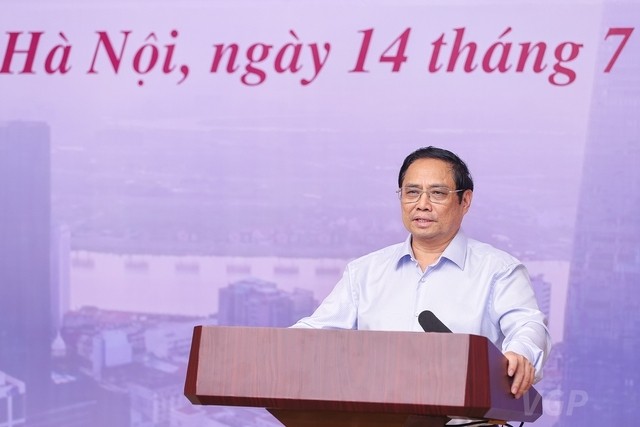 PM Pham Minh Chinh speaking at the conference. (Photo: VGP)