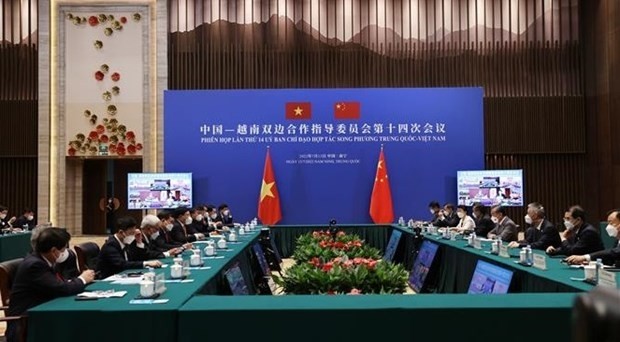 At the 14th meeting of the Steering Committee for Vietnam - China Bilateral Cooperation. (Photo: VNA)