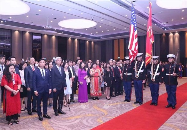 The ceremony marking the 246th Independence Day of the US in Ho Chi Minh City on July 12 (Photo: VNA)