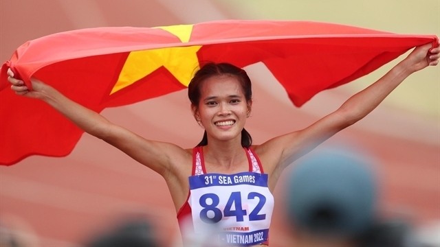 SEA Games champion Pham Thi Hong Le will compete in the 20th ASEAN University Games in Thailand. (Photo: VNA)