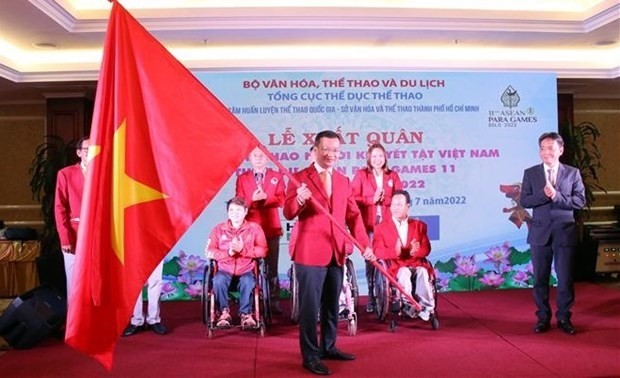 Send-off ceremony for Vietnamese delegation to ASEAN Para Games (Photo: VNA) 