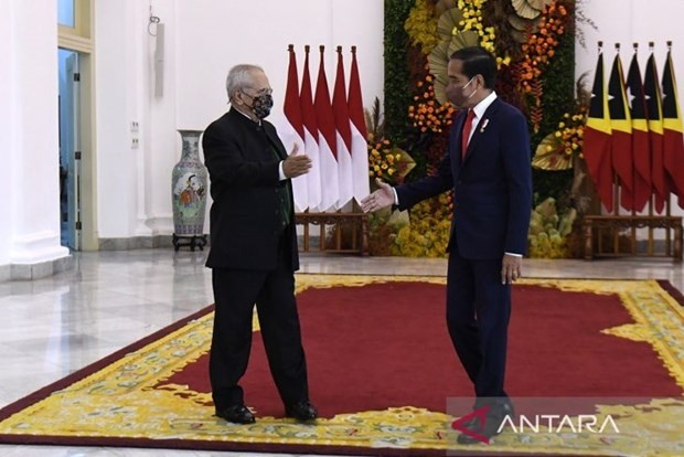 Indonesian President Joko Widodo (R) and his visiting Timor-Leste counterpart Jose Ramos-Horta (Photo: Antara)