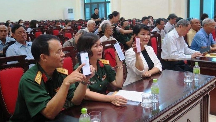 At the launching ceremony of the text message campaign (Photo: NDO)