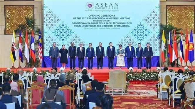 The opening ceremony of the 55th ASEAN Foreign Ministers’ Meeting. (Photo: VNA)