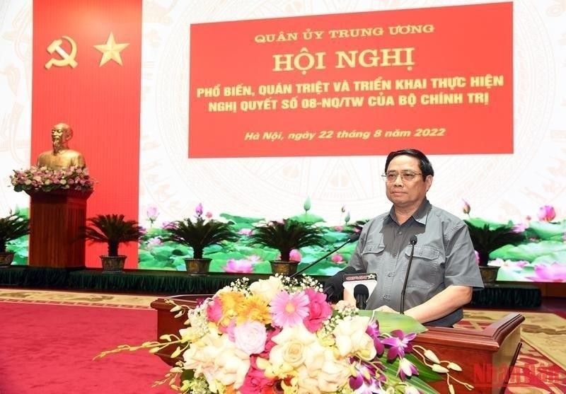 Prime Minister Pham Minh Chinh speaking at the conference (Photo: NDO)
