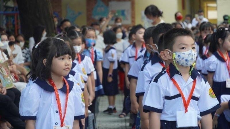 Students at a primary school in Ho Chi Minh City.