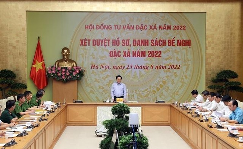 Permanent Deputy Prime Minister Pham Binh Minh speaks at the meeting. (Photo: VGP)