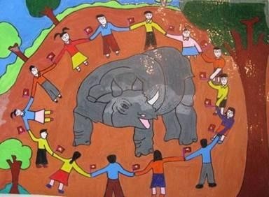 ‘People are Friends of the One-Horned Rhino’ by Tran Truc Linh