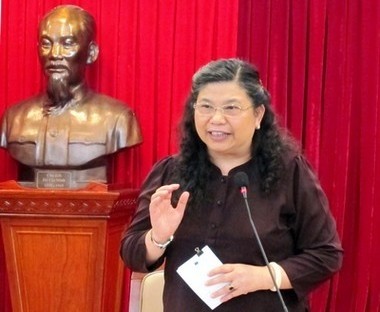 Politburo member Phong speaks at the meeting (Photo: CPV)