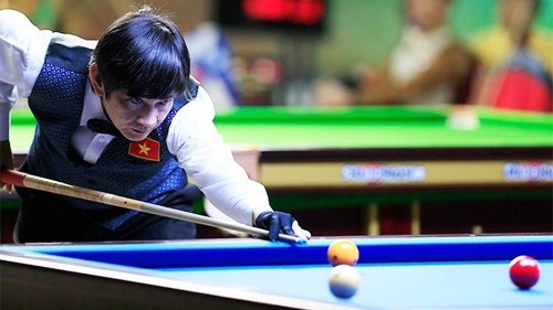 Vietnam’s Dang Dinh Tien finished spectacularly in the men's one-cushion carom discipline