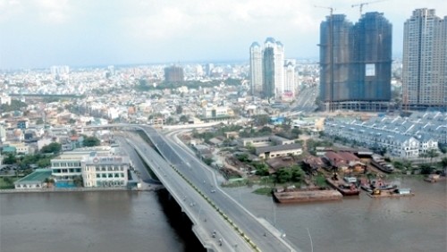 A view of Thu Thiem Bridge in Ho Chi Minh City