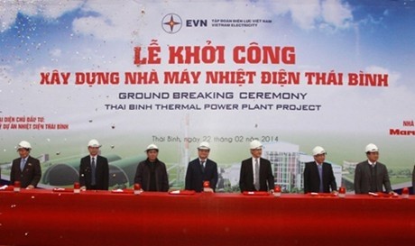 At the groundbreaking ceremony for the Thai Binh Thermal Power Plant (photo: VGP)
