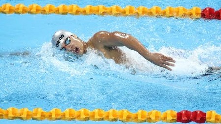 Swimmer Hoang Quy Phuoc sets two new national records at the competition.