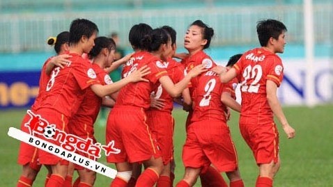 Vietnamese women celebrate their victory. (Source: bongdaplus.vn)