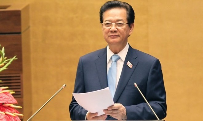 PM Nguyen Tan Dung speaks at the opening session of the 13th NA