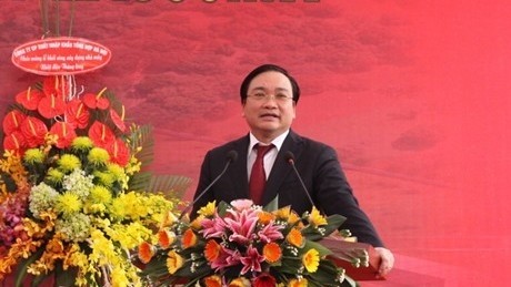 Deputy PM Hoang Trung Hai speaks at the launching. (Credit: VGP)