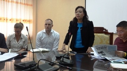 Health Minister Nguyen Thi Kim Tien speaking at the talks (Source: VOV)