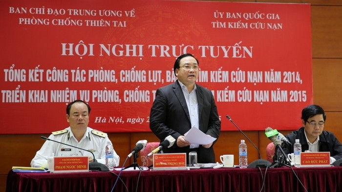Deputy PM Hoang Trung Hai speaks at the meeting. (Image credit: VGP)
