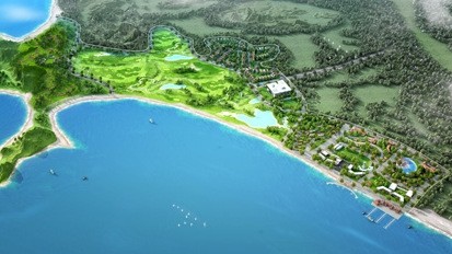 Perspective of Nhon Ly Beach and Golf Resort complex
