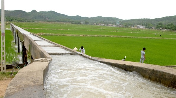 An irrigation system in Nghe An province