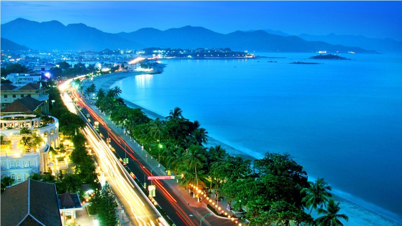 Charming beauty of Nha Trang beach, Khanh Hoa province 