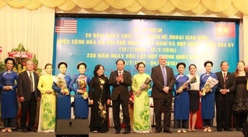 The ceremony celebrating Vietnam – US diplomatic ties (Credit: vov)