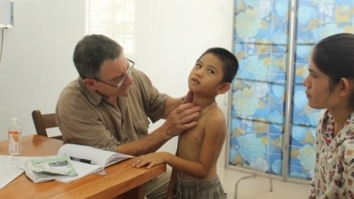 A child being examined by a doctor from Children Action. (Image credit: NDO)