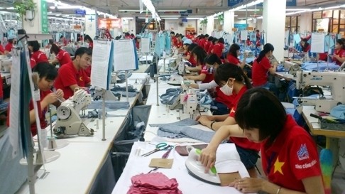 Workers at the Garment 10 Company in Hanoi