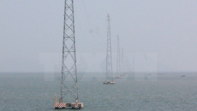 Construction of the longest sea-crossing cable commences in Kien Giang (Photo: VNA)