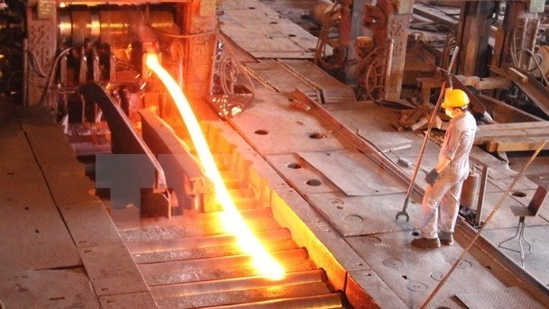 Steel production at Luu Xa Steel Plant in northern Thai Nguyen province (Credit: VNA)