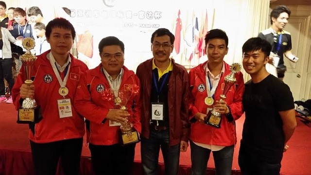 The Vietnam’s Weiqi team at the 1st Asian Open Championship 2015
