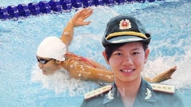 One of the most brilliant athletes of the VPA team, Captain Nguyen Thi Anh Vien