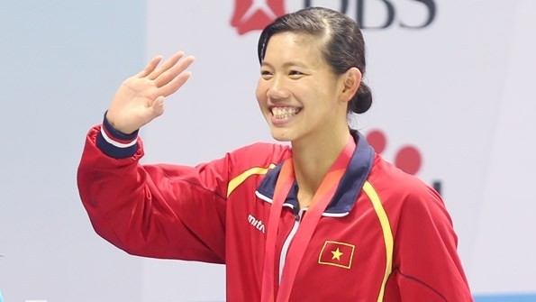 Swimmer Nguyen Thi Anh Vien is one of Vietnam's top athletes of 2015.