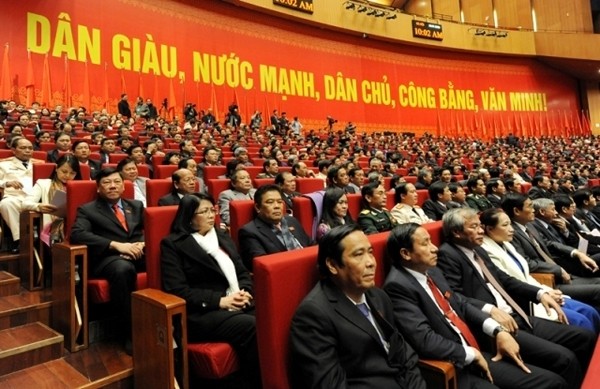 The list of elected members to the 12th Party Central Committee was announced on January 26. (Credit: Tuan Hai)