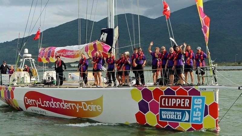 The Derry~Londonderry~Doire team from North Ireland wins the Da Nang New Discovery of Asia stage. (Credit: clipperroundtheworld.com)