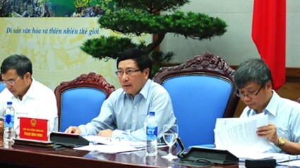 Deputy Prime Minister Pham Binh Minh chaired the meeting in Hanoi on June 8. (Credit: VGP)