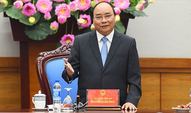 Prime Minister Nguyen Xuan Phuc speaking at the meeting (Photo: VGP)