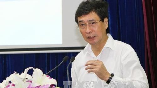 Deputy Head of the Central Highlands Steering Committee Tran Viet Hung speaks at the working session (photo: VNA)